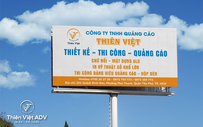 Quảng cáo Thiên Việt là đơn vị thi công bảng hiệu HCM chất lượng